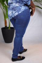 Jeans bleu foncé grande taille - beautifulshop
