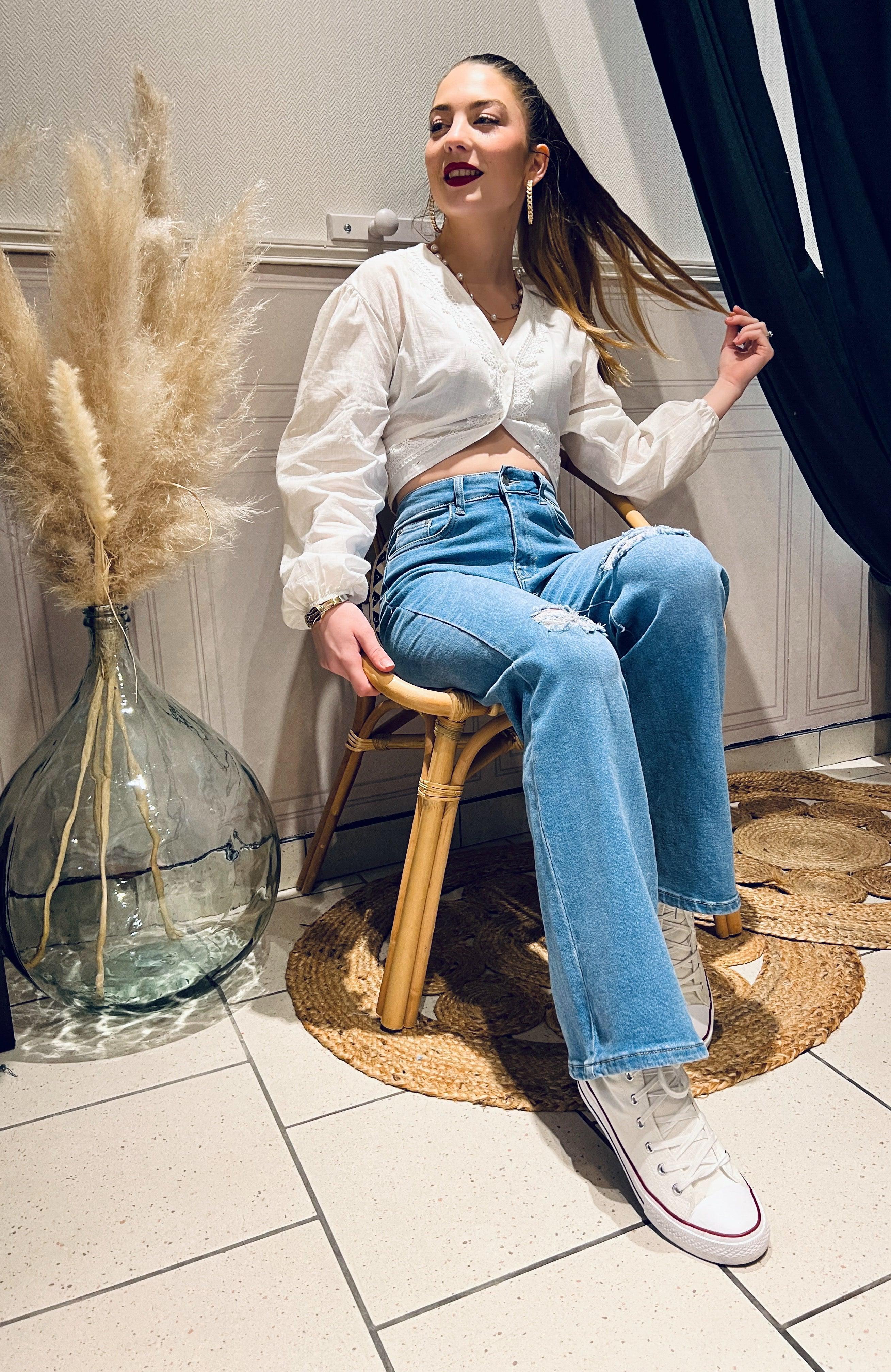 Jeans destroy bleu anaiss - beautifulshop