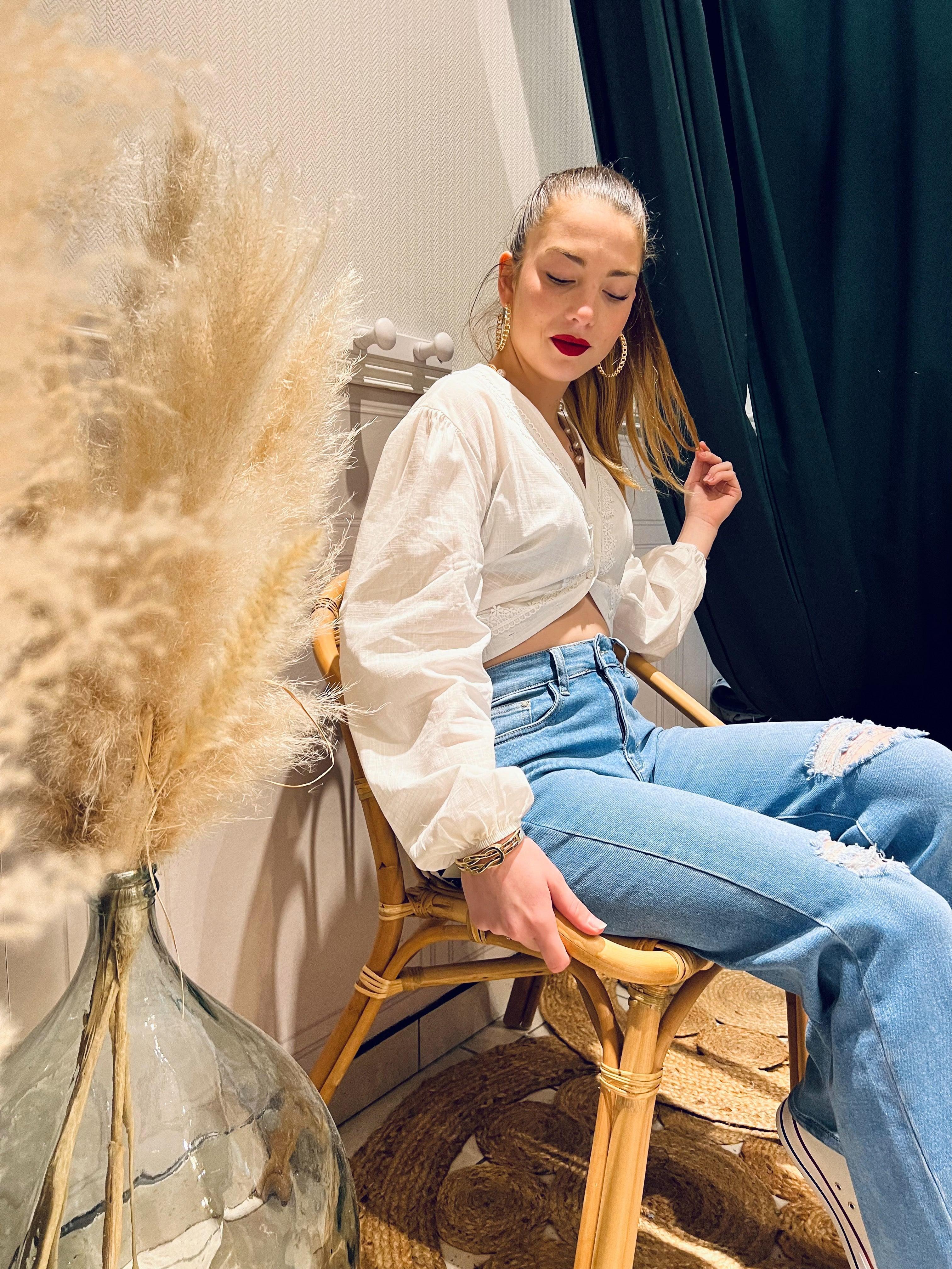 Jeans destroy bleu anaiss - beautifulshop