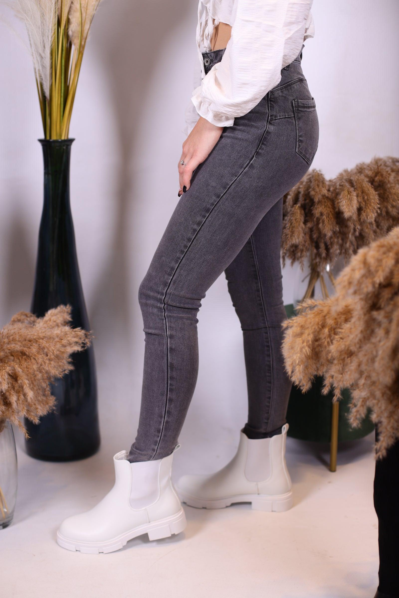 Jeans gris clair - beautifulshop