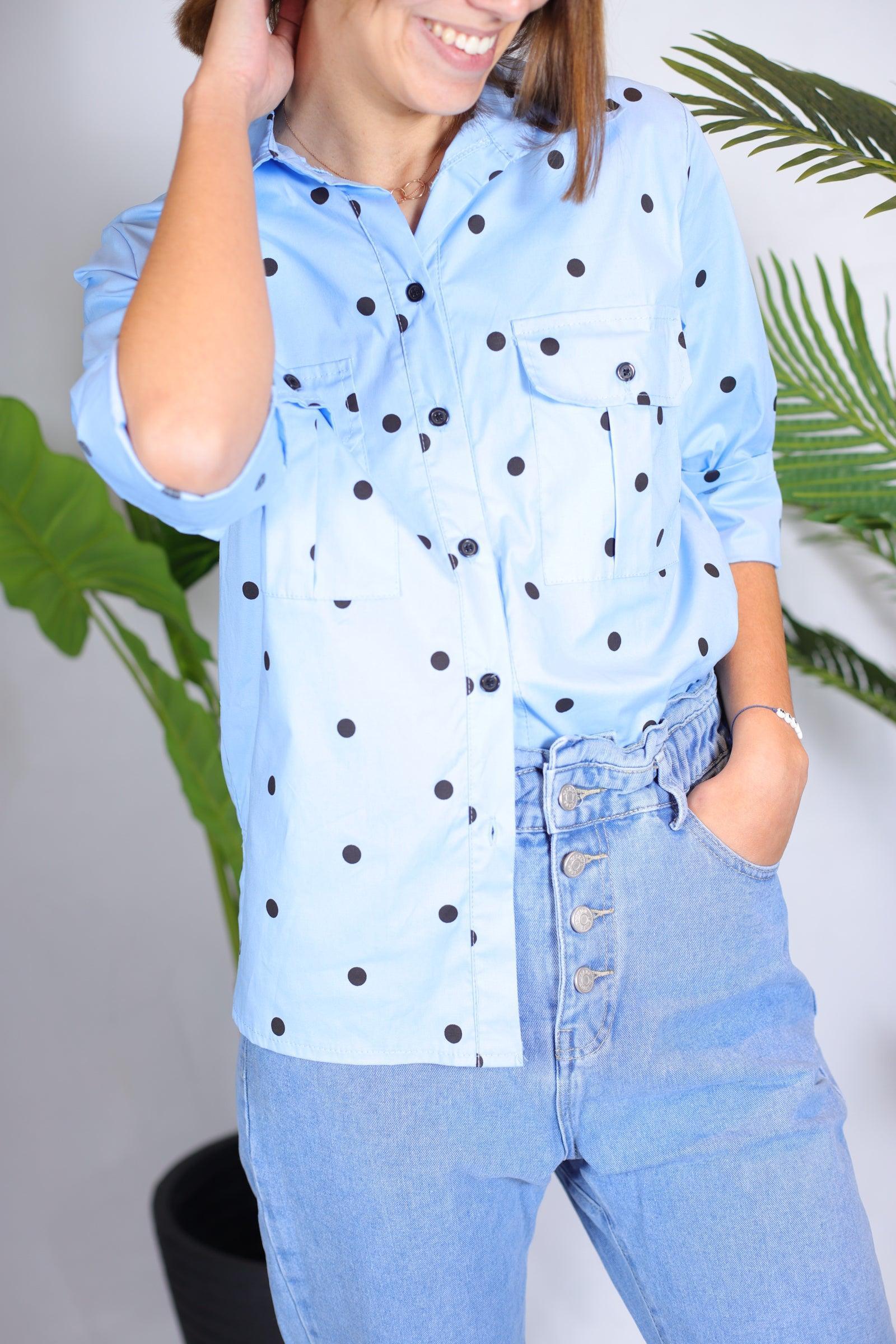 jeans Mom bleu élastique à la taille - beautifulshop