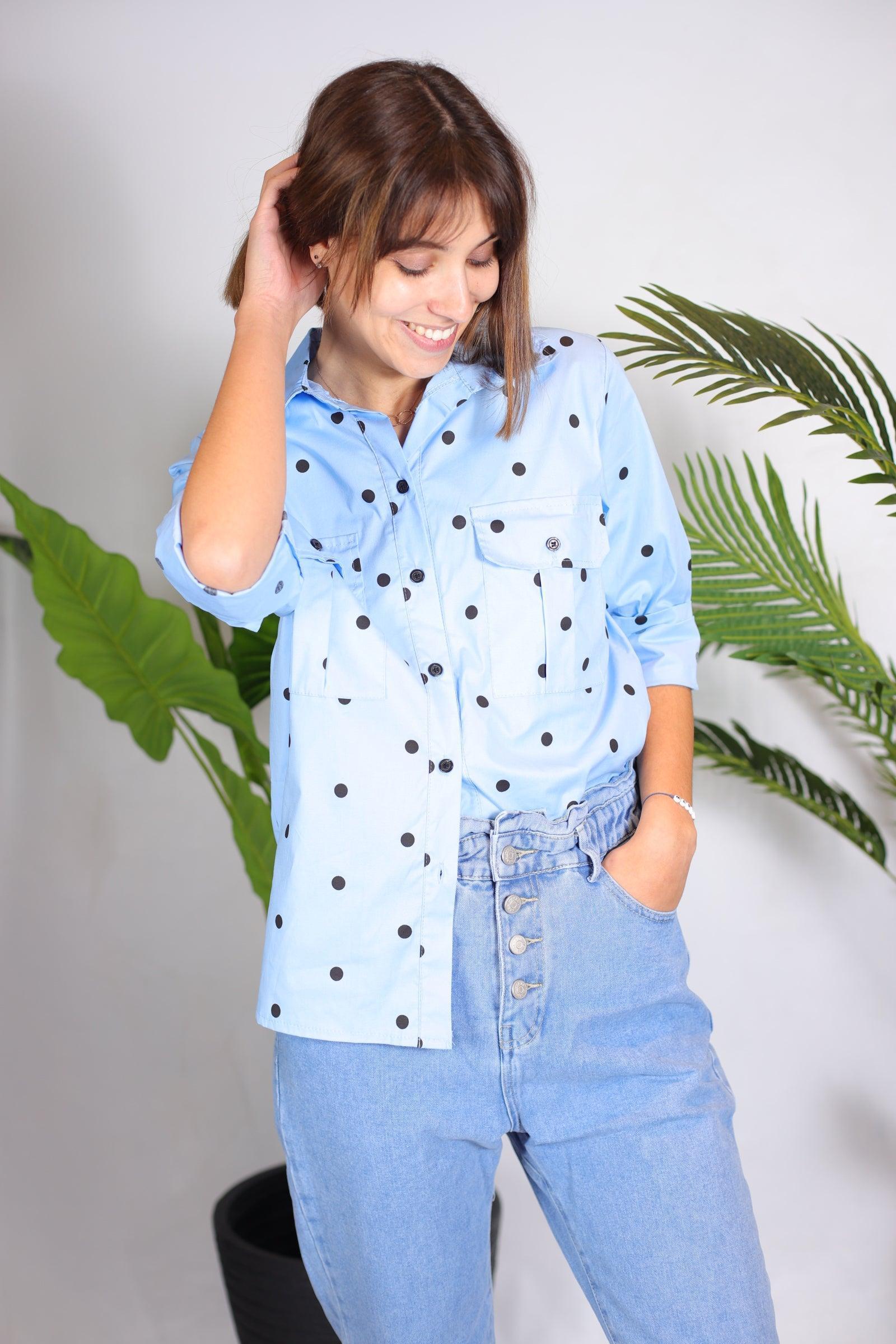 jeans Mom bleu élastique à la taille - beautifulshop