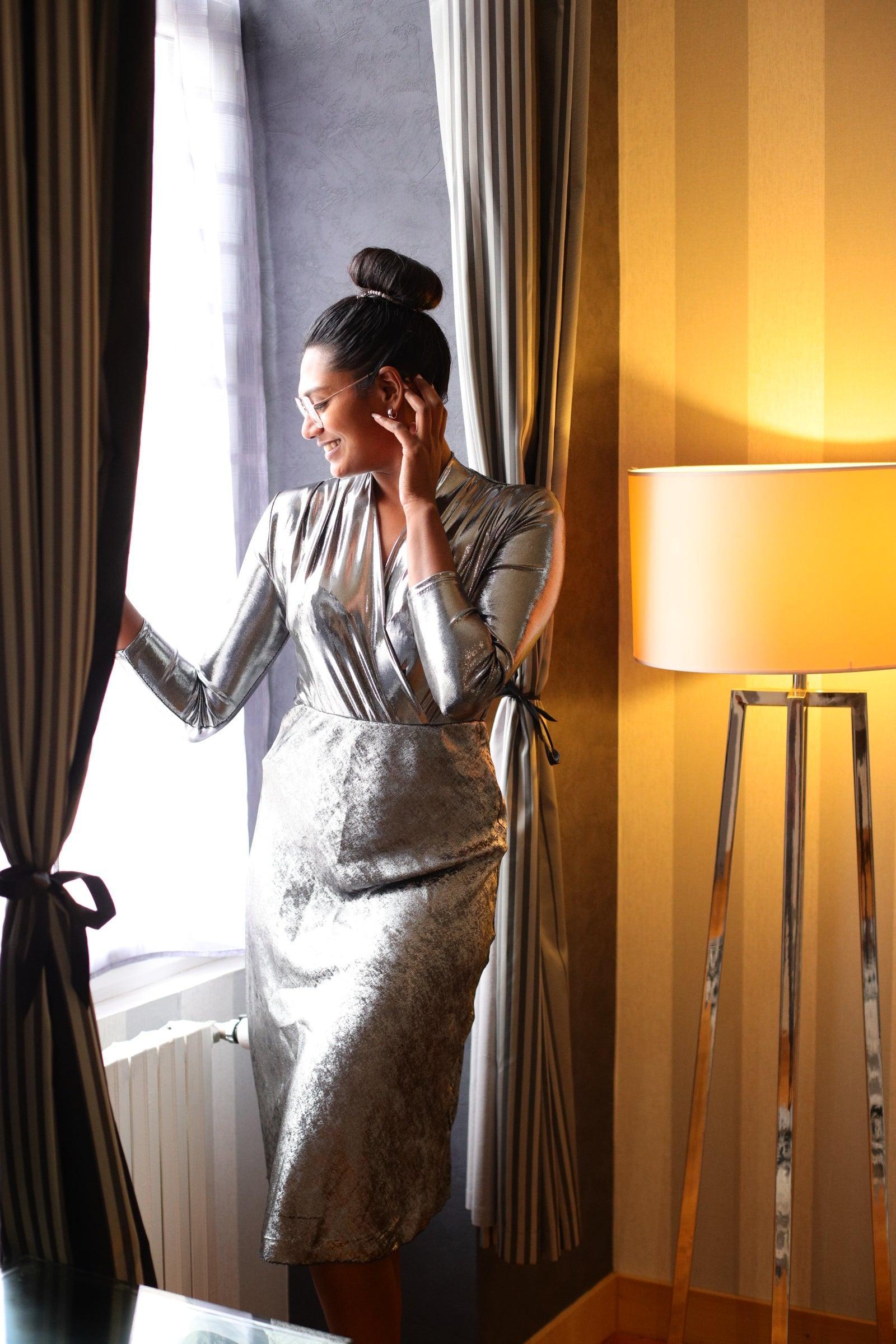 Jupe Unie Polyvalente argent - beautifulshop