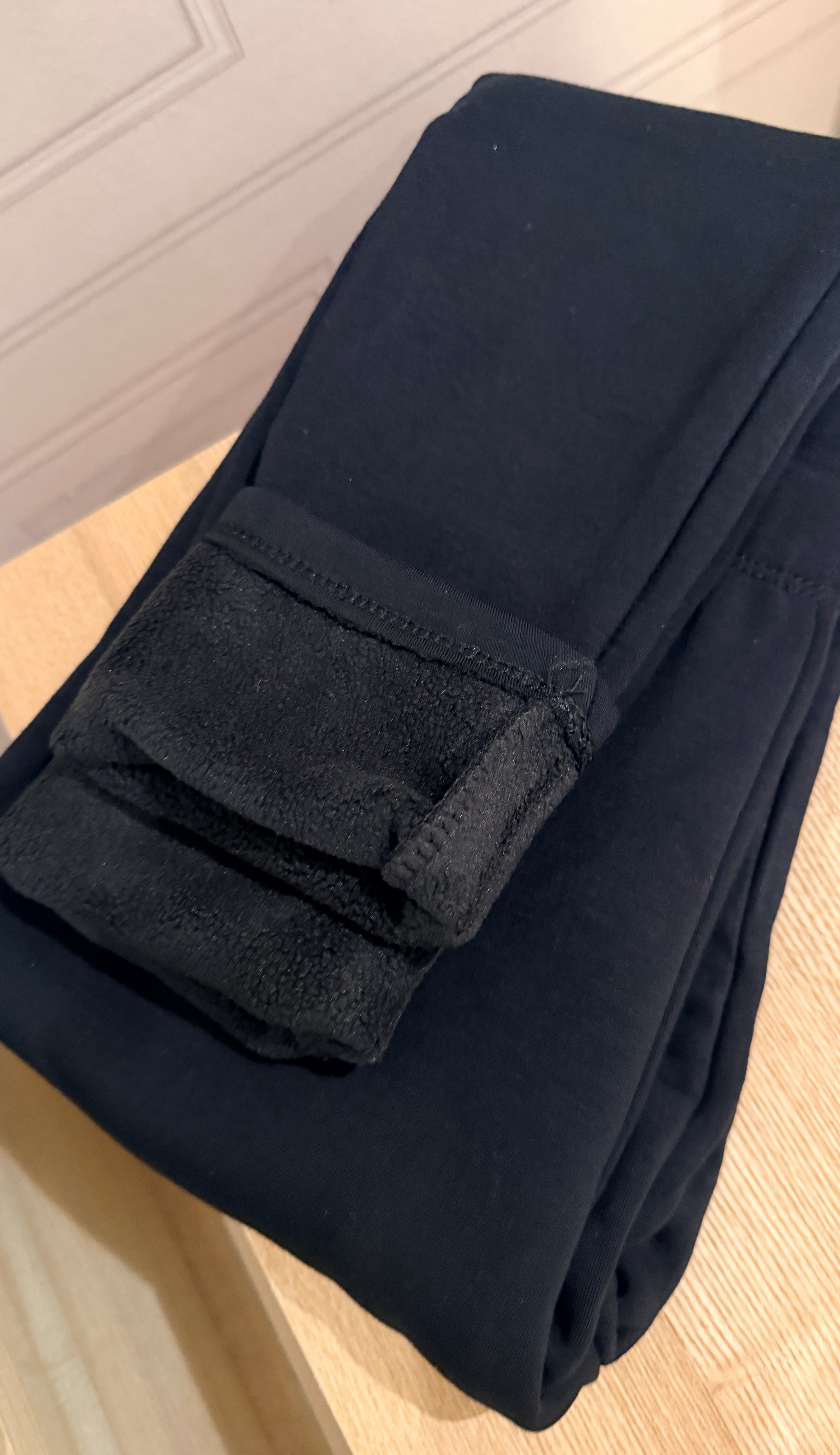 Legging noir doublé à taille haute – Beautiful Shop