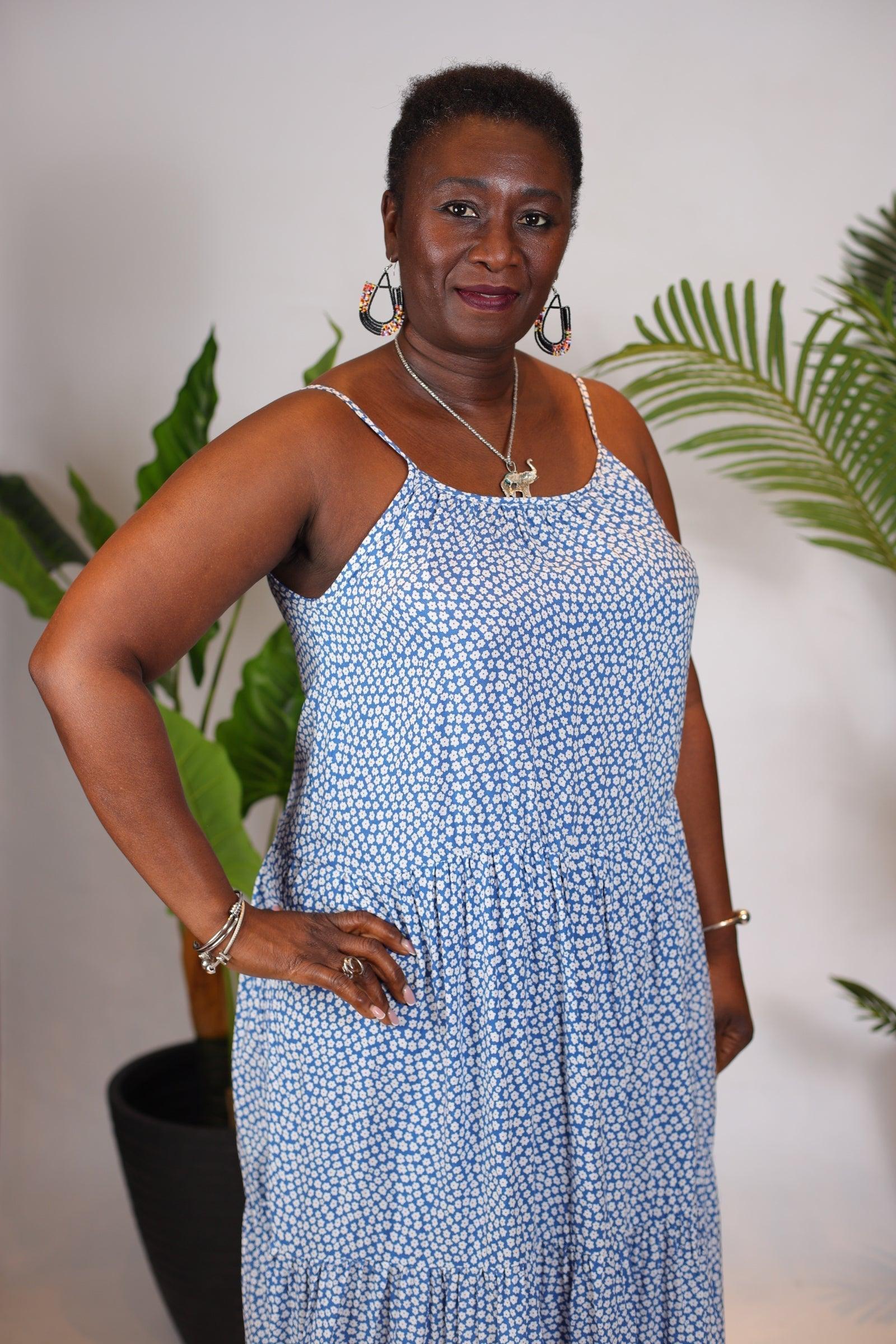 Longue robe à bretelles - beautifulshop