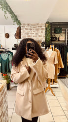 Manteau oversize beige femme - beautiful shop - beautifulshop