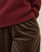 Pantalon palazzo Élise en velours – chocolat – Beautiful Shop