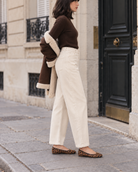 Pantalon Solène en velours côtelé – beige – Beautiful Shop