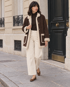 Pantalon Solène en velours côtelé – beige – Beautiful Shop