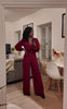 Combinaison Rouge Bordeaux Femme