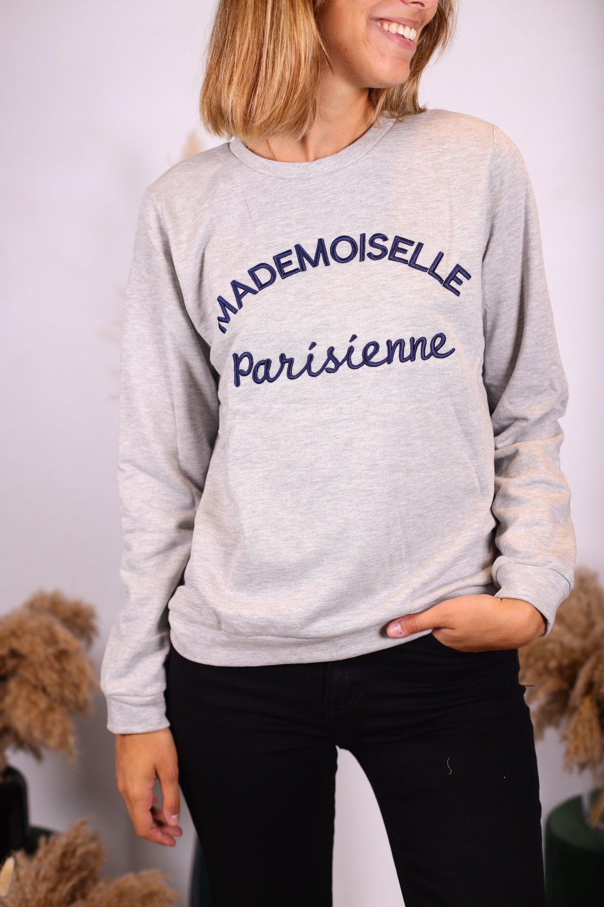 Pull gris mademoiselle parisienne beautifulshop