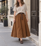 Pull poncho Malia col v – beige – Beautiful Shop