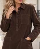 Robe chemise Gabrielle – chocolat – Beautiful Shop