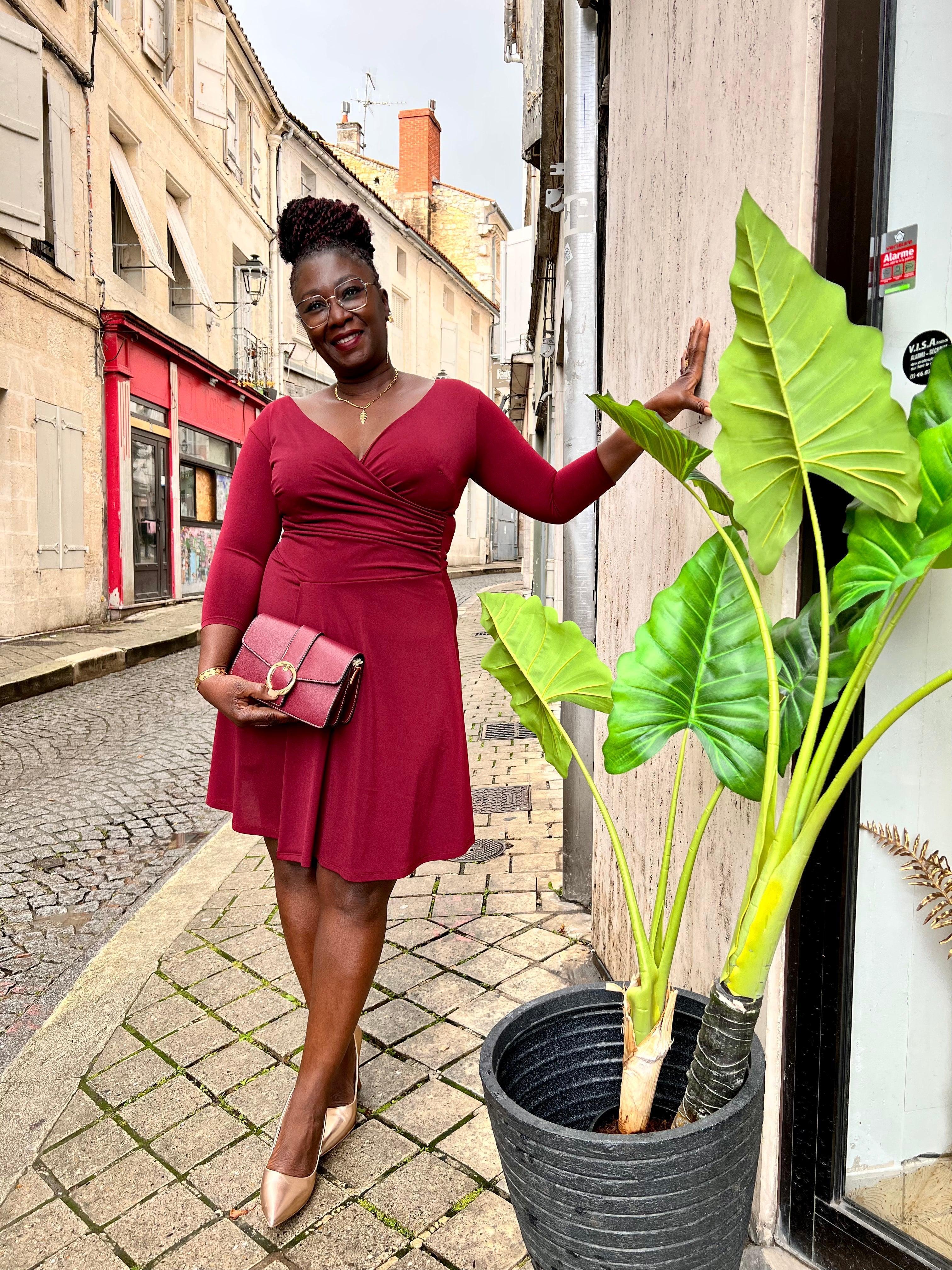 Robe courte rouge - beautifulshop