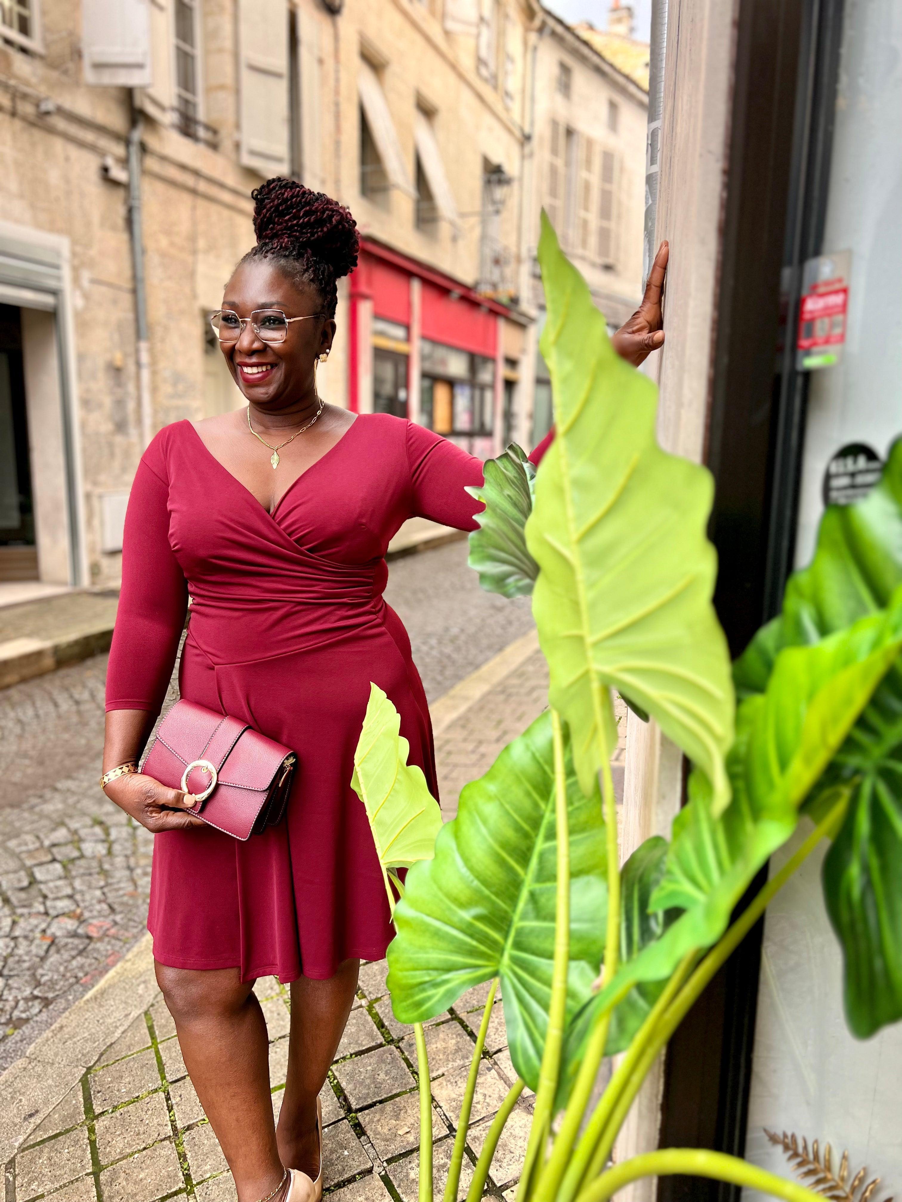 Robe courte rouge - beautifulshop