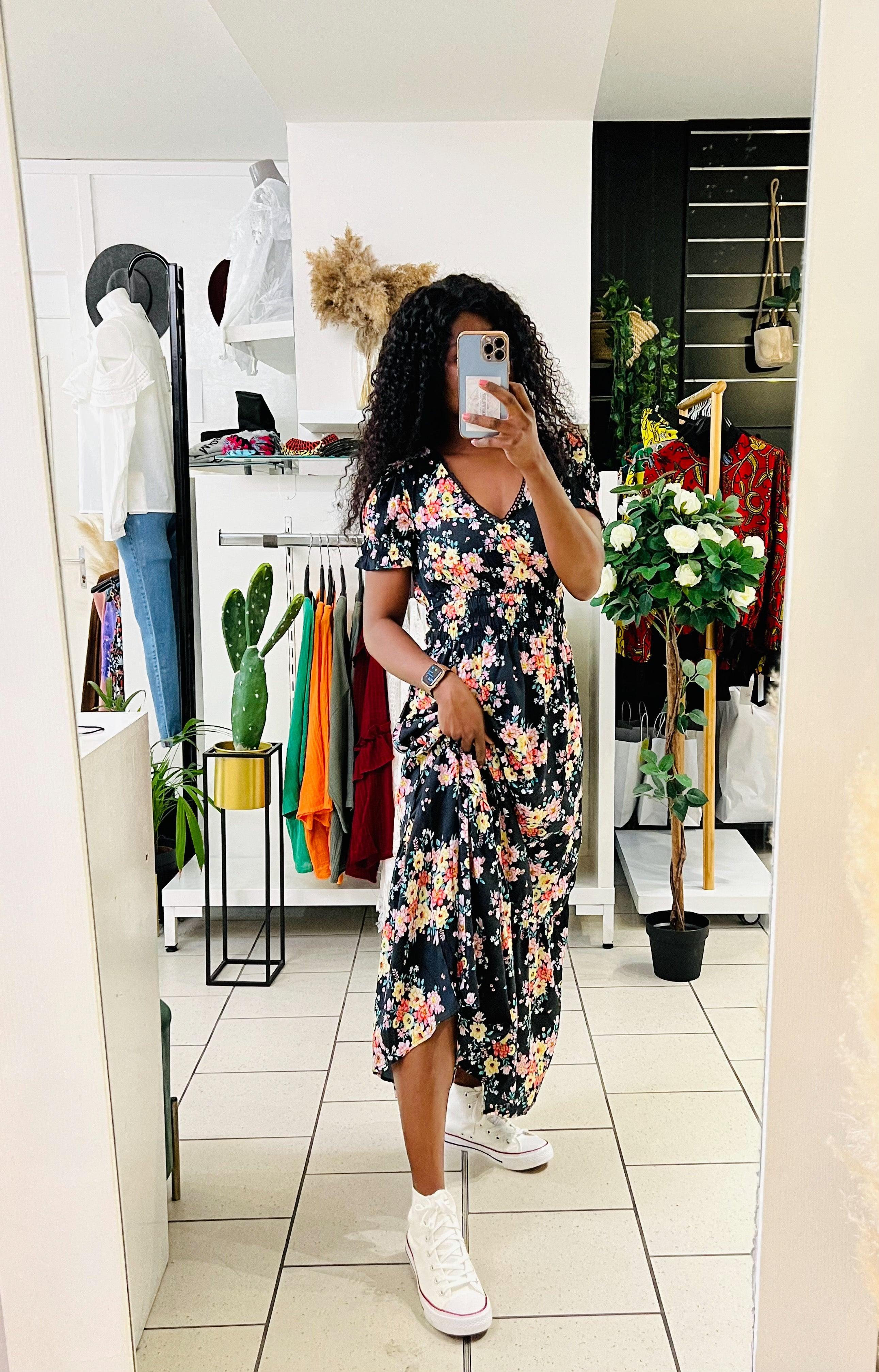 Robe longue à fleur bohème - beautifulshop