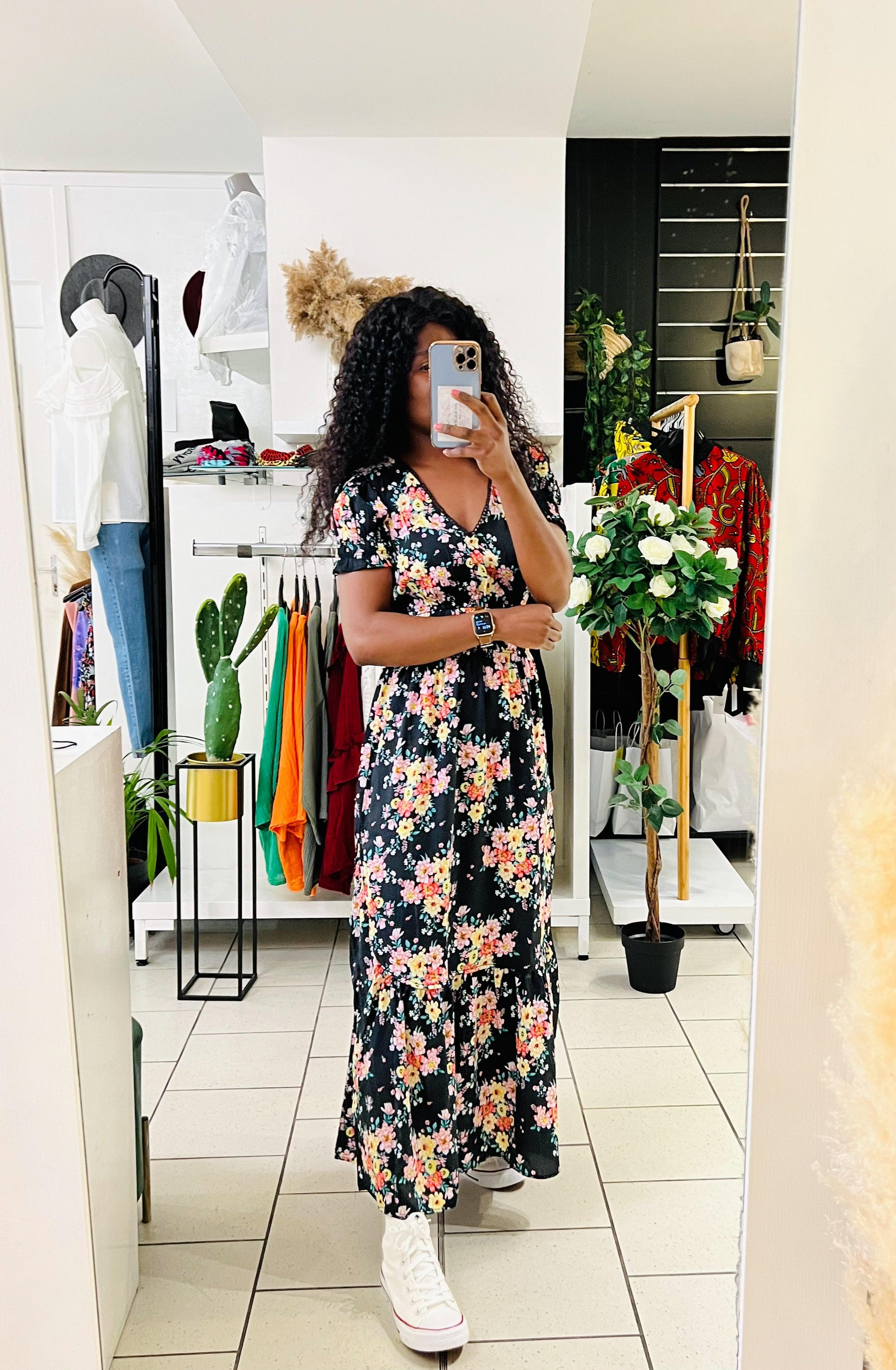 Robe longue à fleur bohème - beautifulshop
