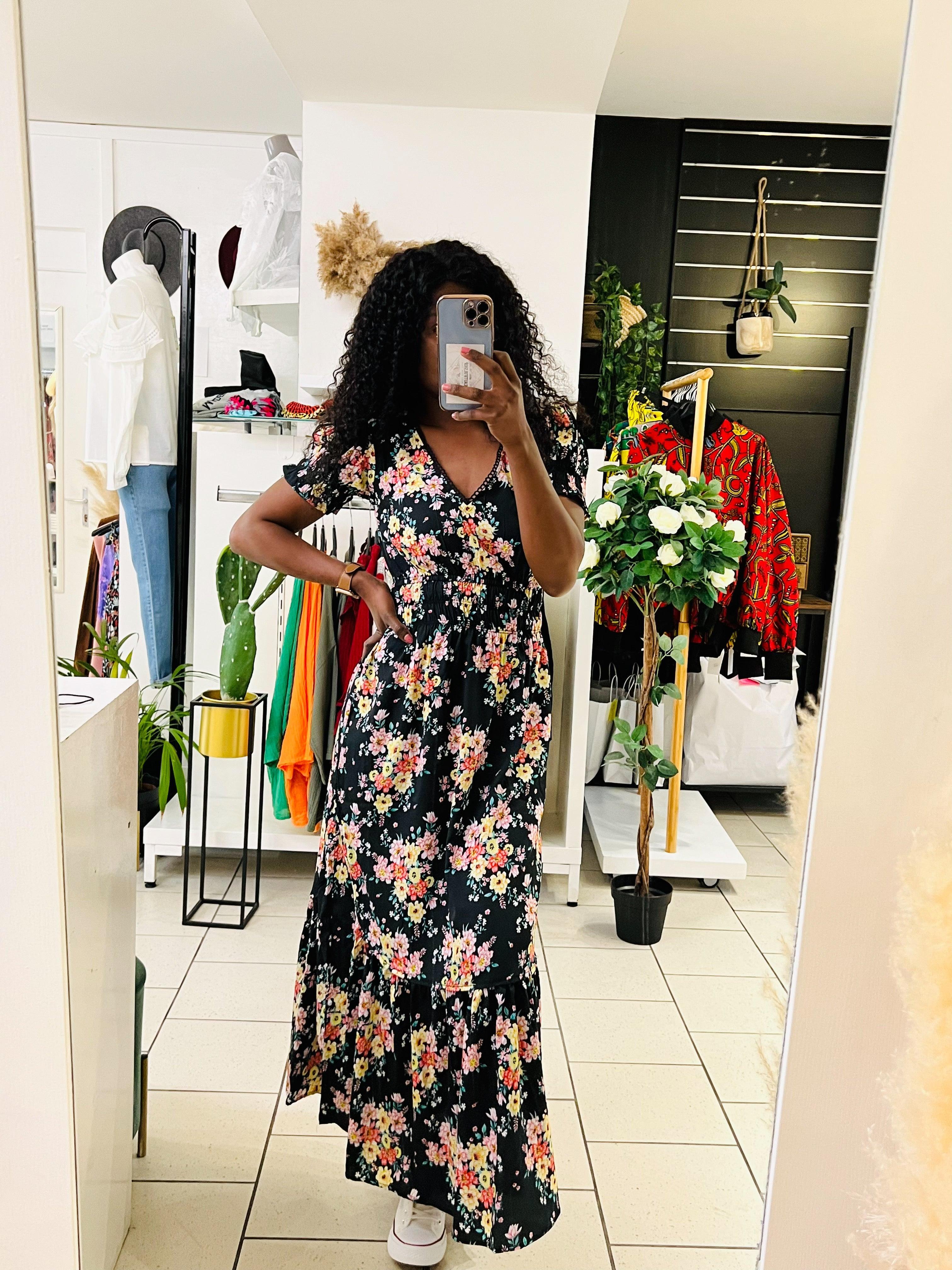 Robe longue à fleur bohème - beautifulshop