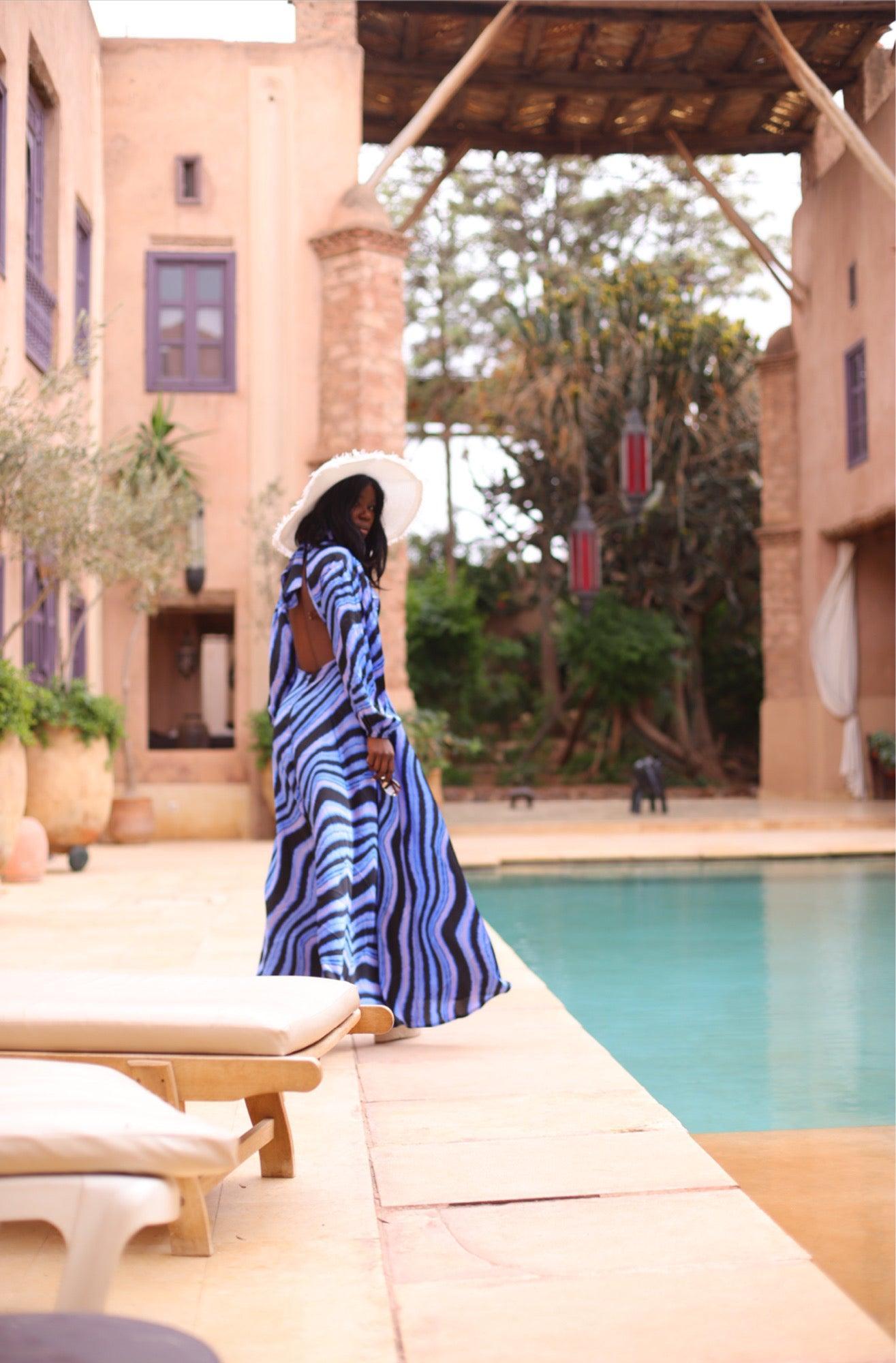 Robe longue ample à dos ouvert - beautifulshop