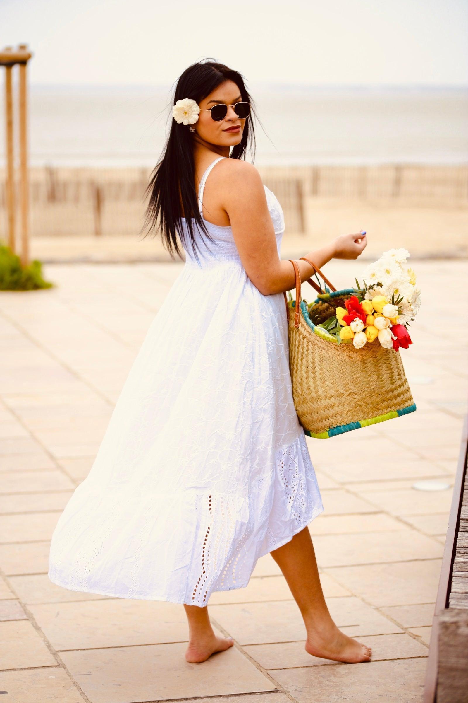 Robe longue blanche - beautifulshop