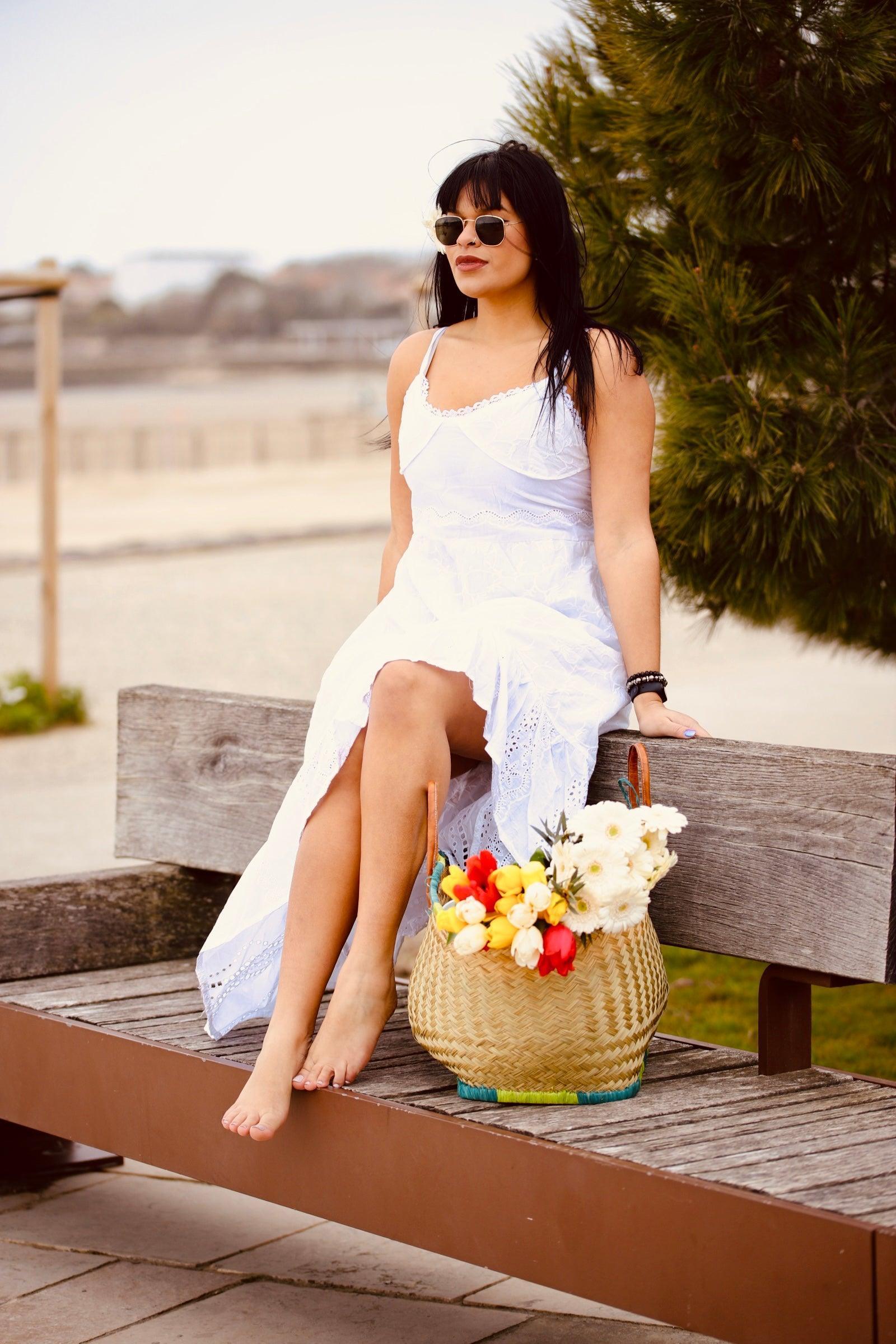 Robe longue blanche - beautifulshop