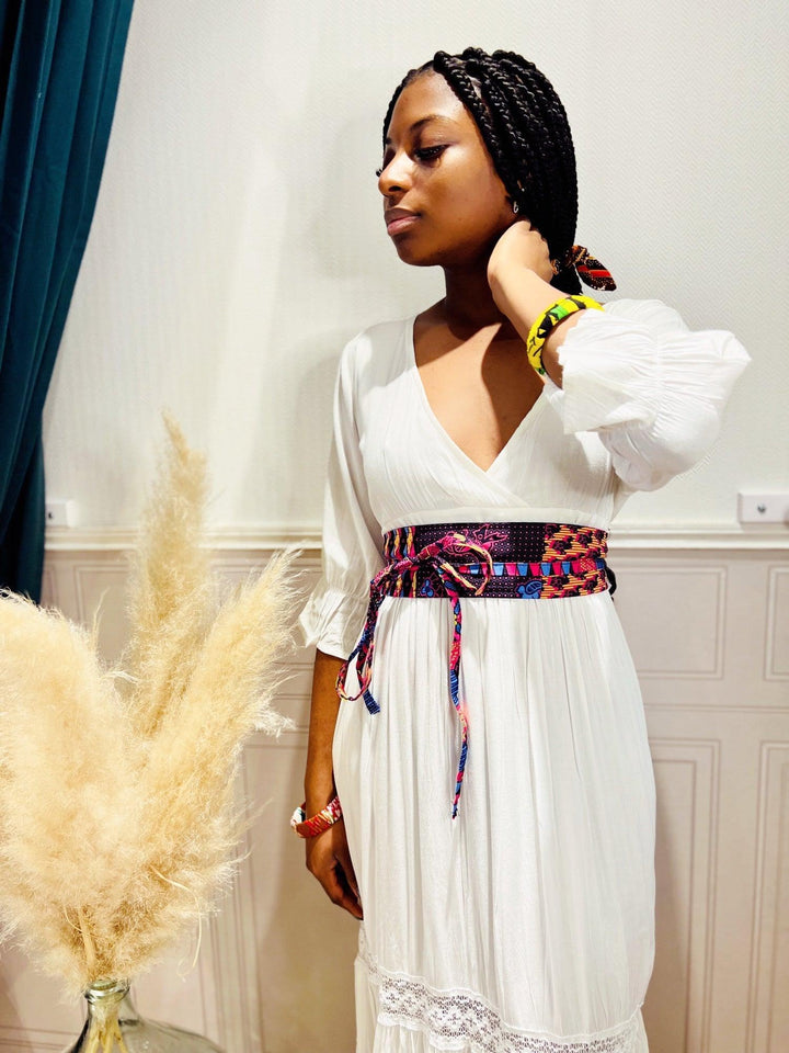 Robe longue bohème blanche - beautifulshop