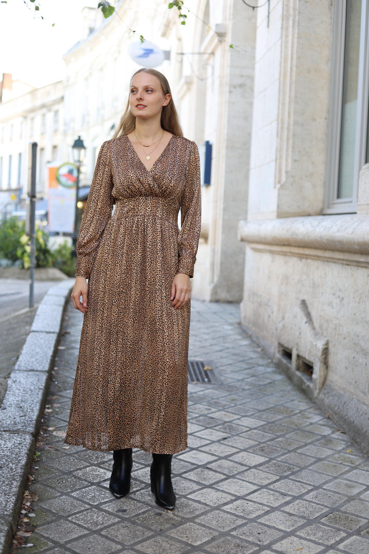 Robe Longue Imprimé Léopard – La Sauvagerie Chic - beautifulshop