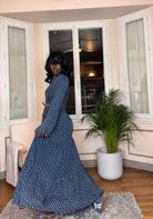 robelongueimprimee_robebohemebleumarine_robechemisefemme_robecolVfluide_robelongueafronces_robechiccasual_robeeteautomne