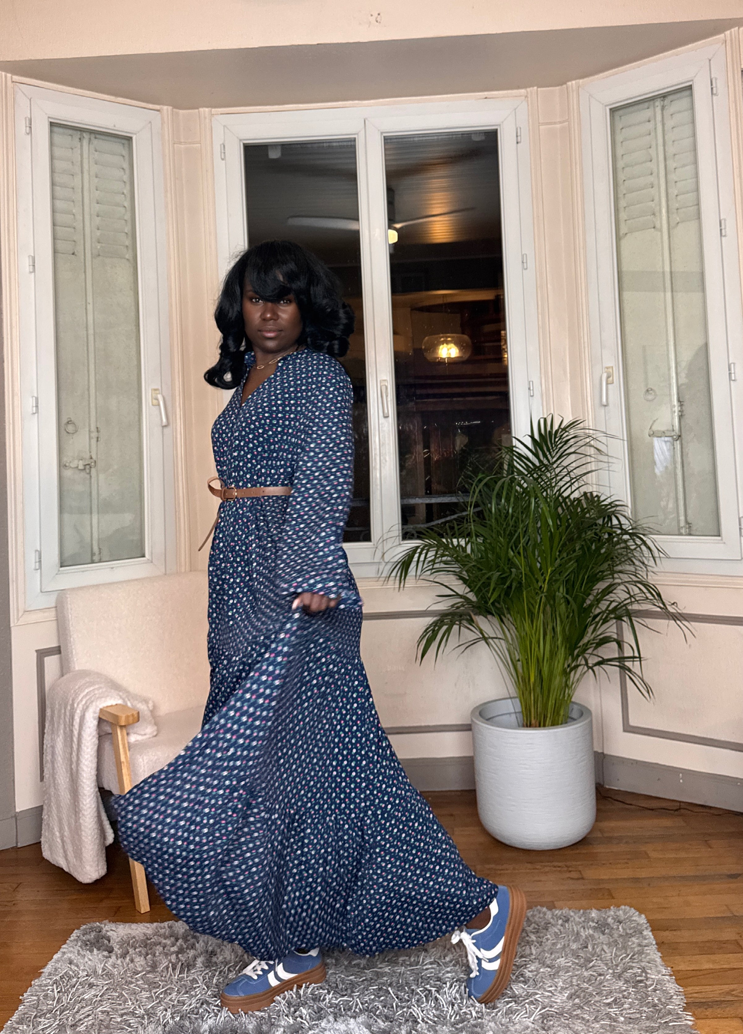 robelongueimprimee_robebohemebleumarine_robechemisefemme_robecolVfluide_robelongueafronces_robechiccasual_robeeteautomne