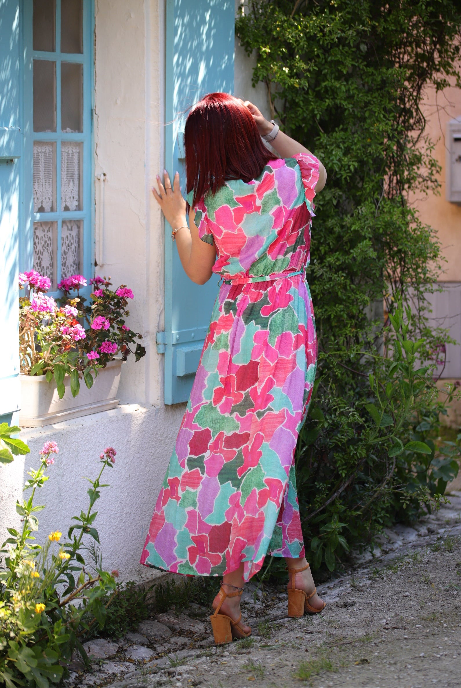 Robe Longue Fleurie Ceinturée – Fraîcheur & Élégance d'Été - beautifulshop