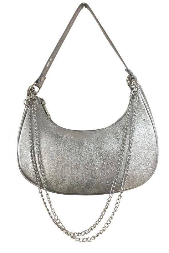 sac à main cuir argent- beautifuilshop