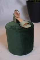 Sandales talons carré vert - beautifulshop