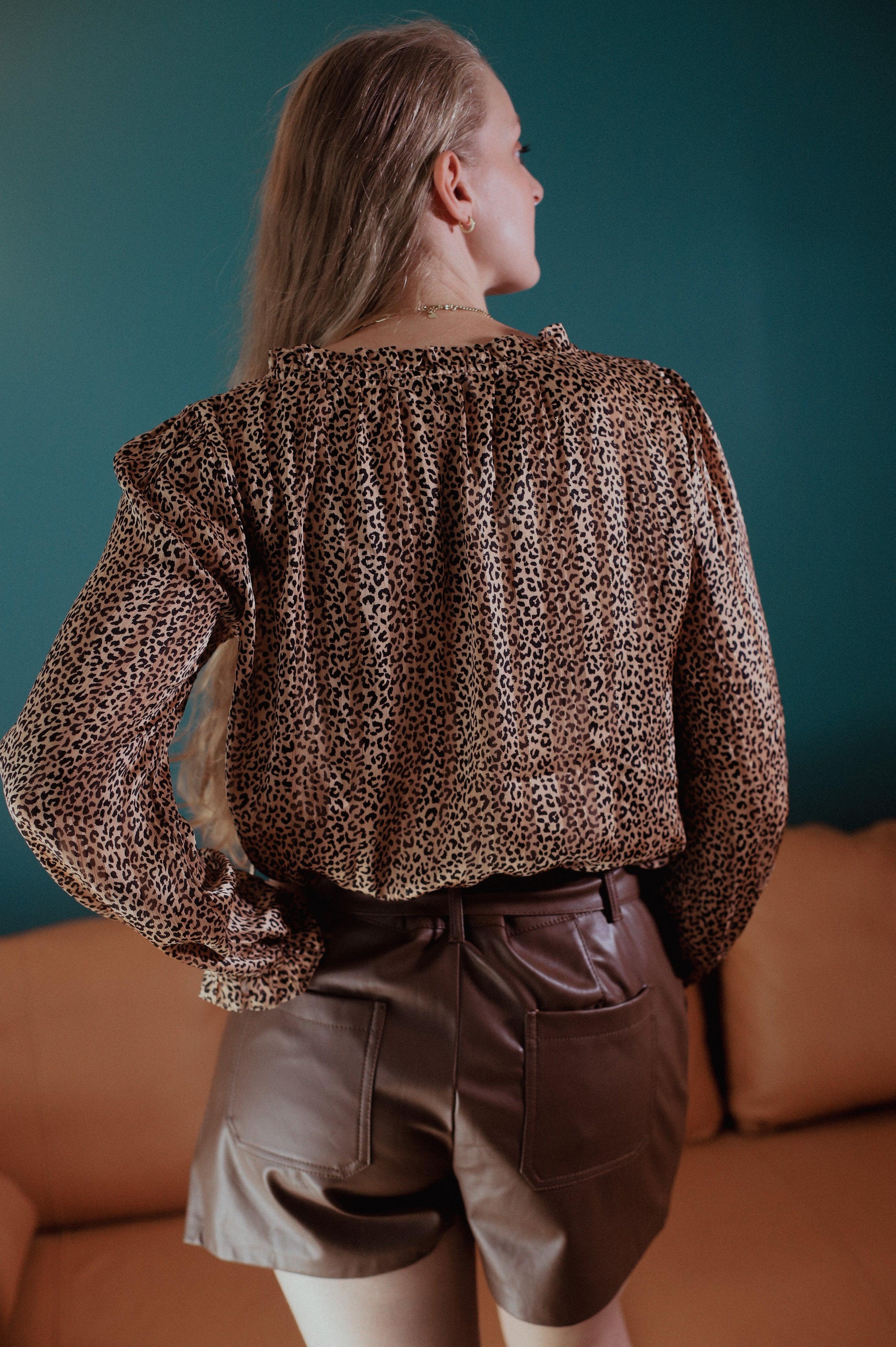 Short en Simili Cuir Chocolat à Taille Haute - beautifulshop