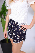 Short imprimé fleuri - beautifulshop