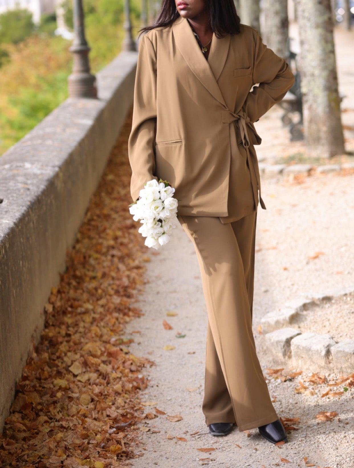 Veste Costume Taupe - beautifulshop