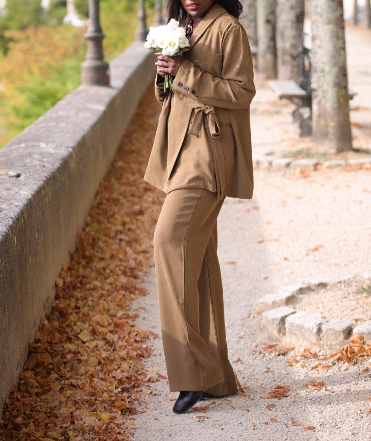 Veste Costume Taupe - beautifulshop