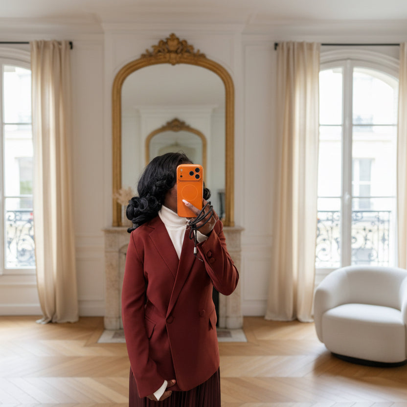 Veste croisée bordeaux à boutons ton sur ton – Beautiful Shop