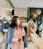 Veste en jean basique coupe courte ajustée - Beautiful Shop - beautifulshop