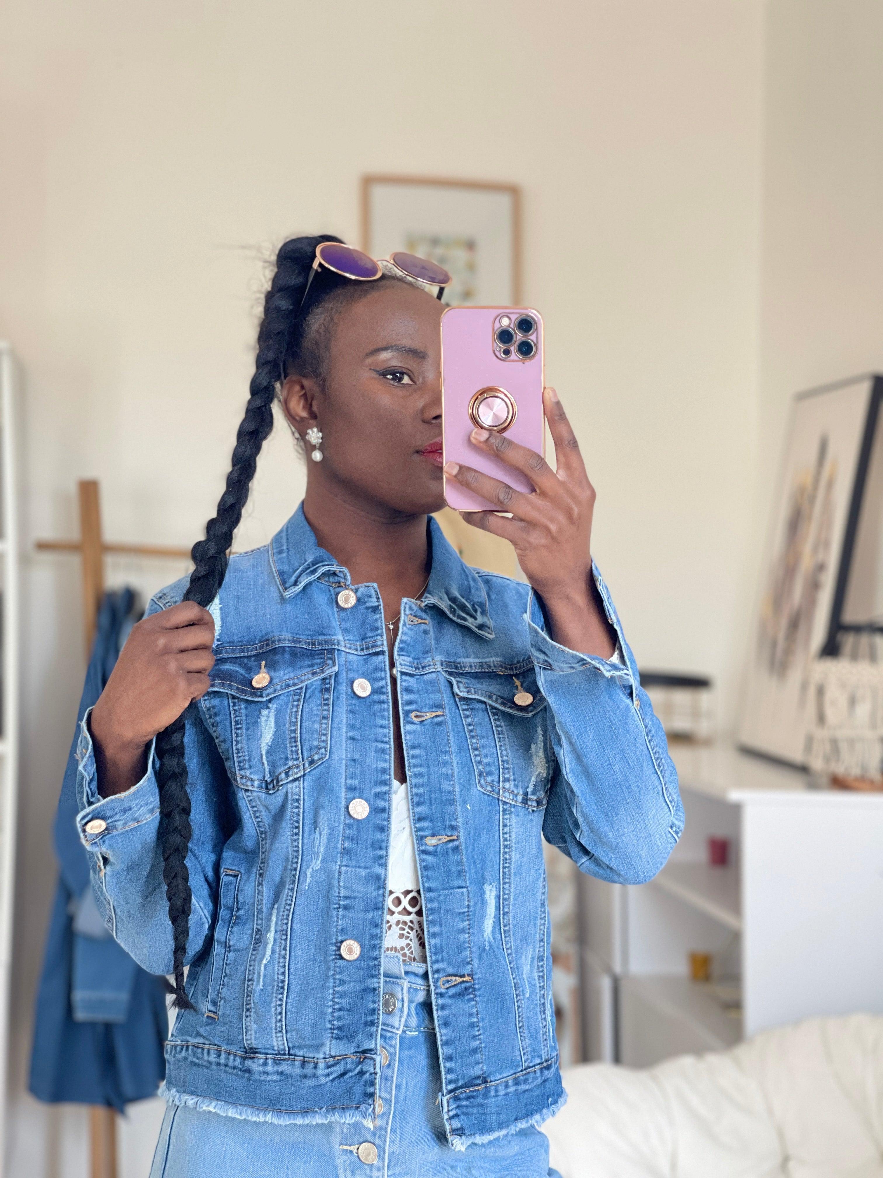 Veste en jeans destroy - beautifulshop