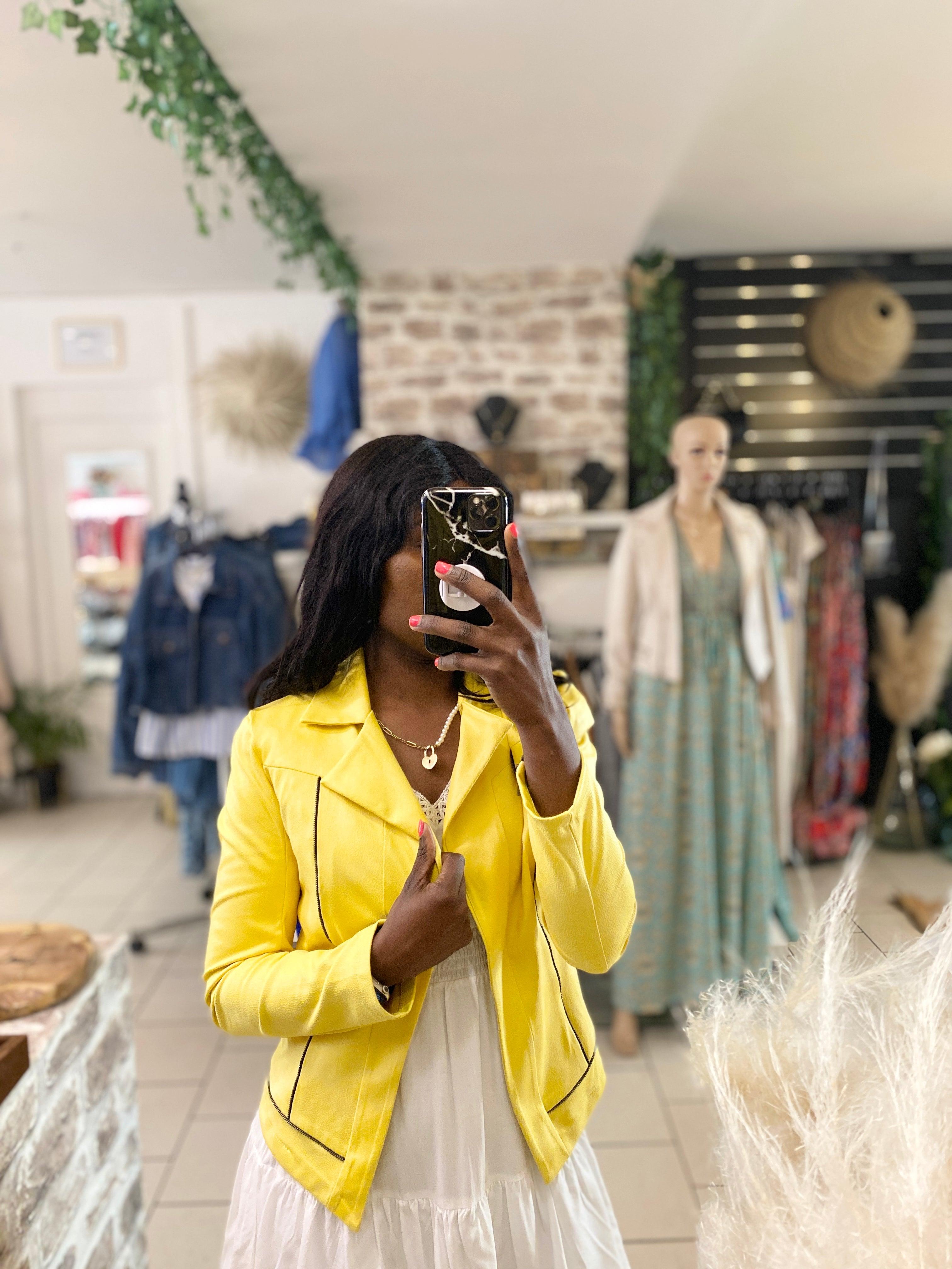 veste jaune - beautifulshop