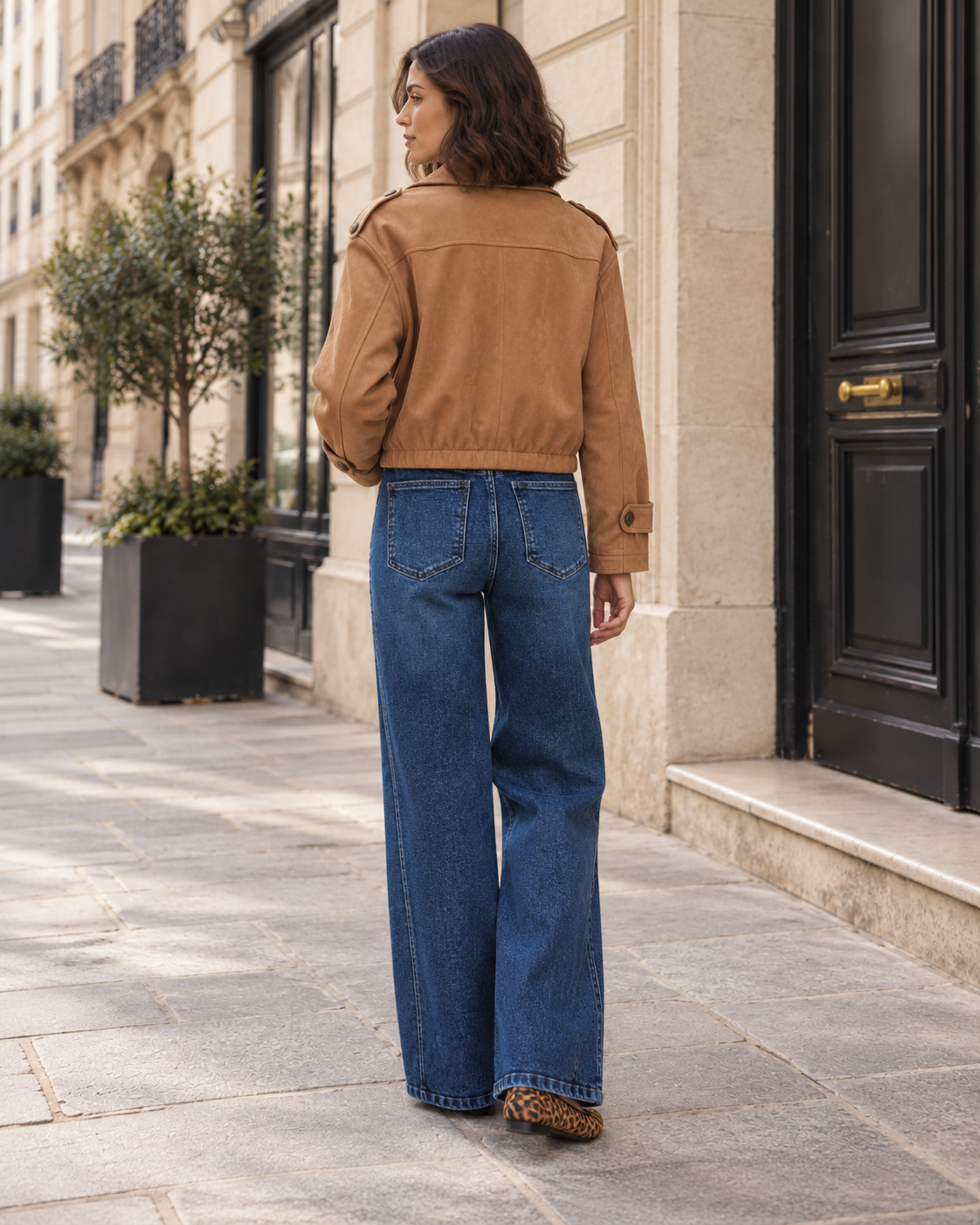 Veste Romy façon daim – camel – Beautiful Shop