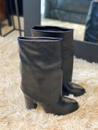 Botte en simili cuir noir - beautifulshop