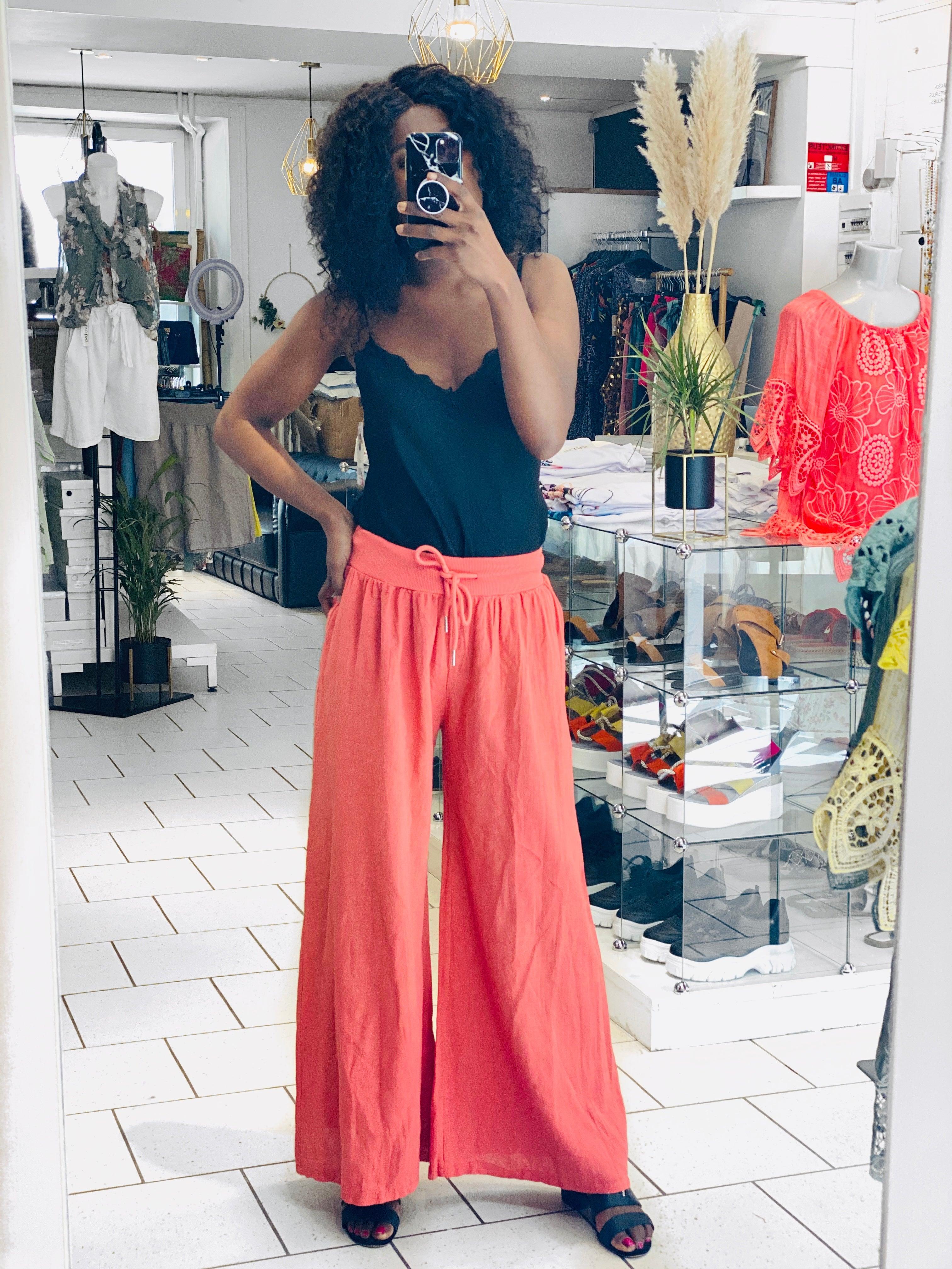 Pantalon ample en coton - beautifulshop