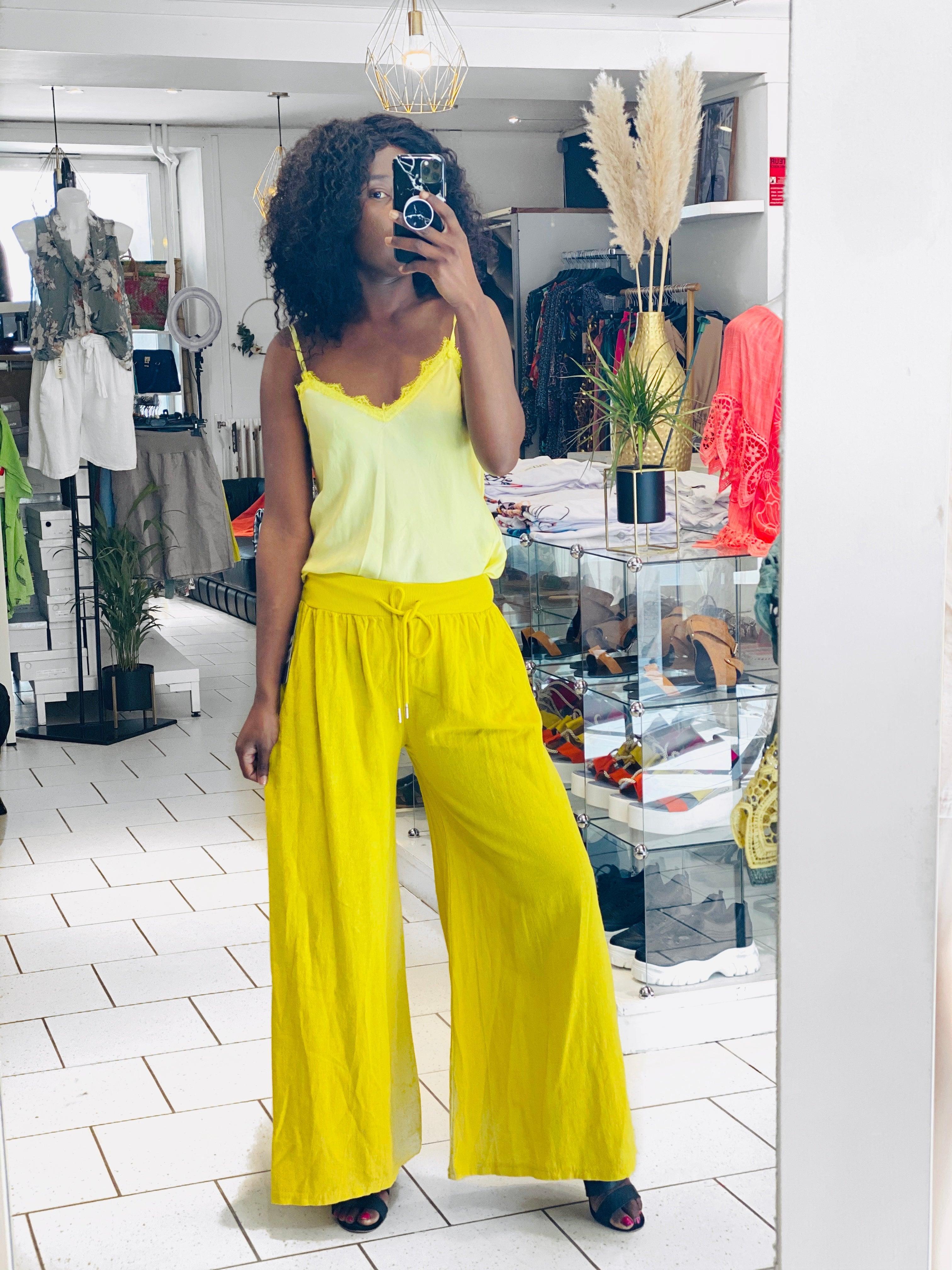 Pantalon ample en coton - beautifulshop