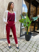 Pantalons Avec Des Boutons Avec Poches - beautifulshop