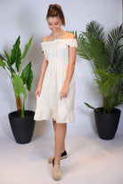 Petite robe fluide beige - beautifulshop