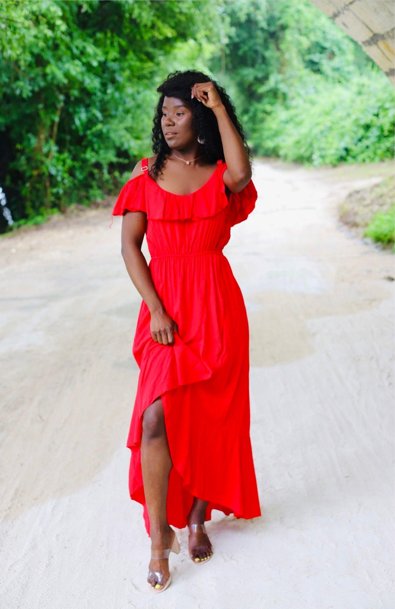 Robe à volant coupe espagnol - beautifulshop