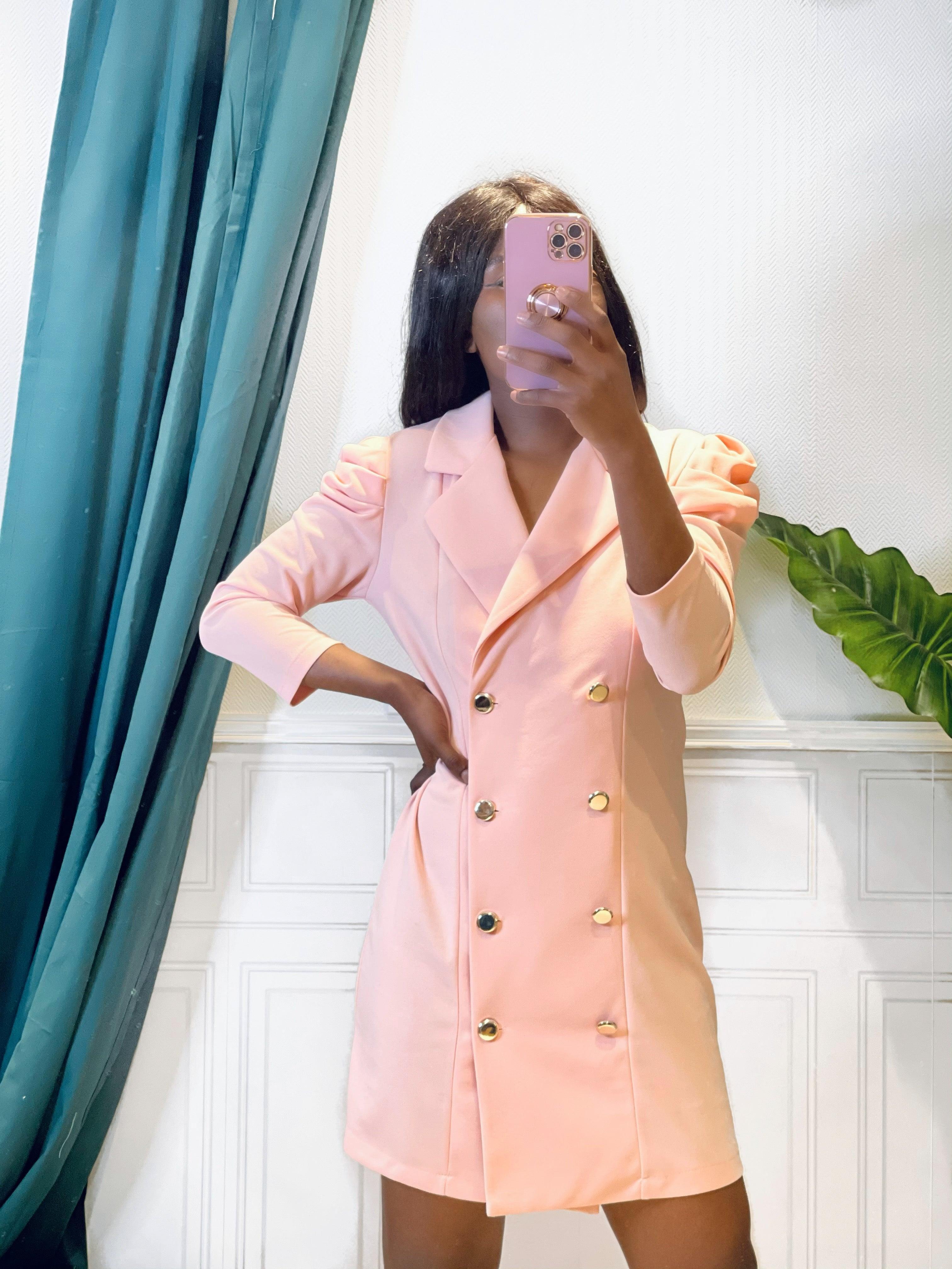 Robe blazer rose - beautifulshop