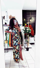 Robe longue bohème  imprimée - beautifulshop
