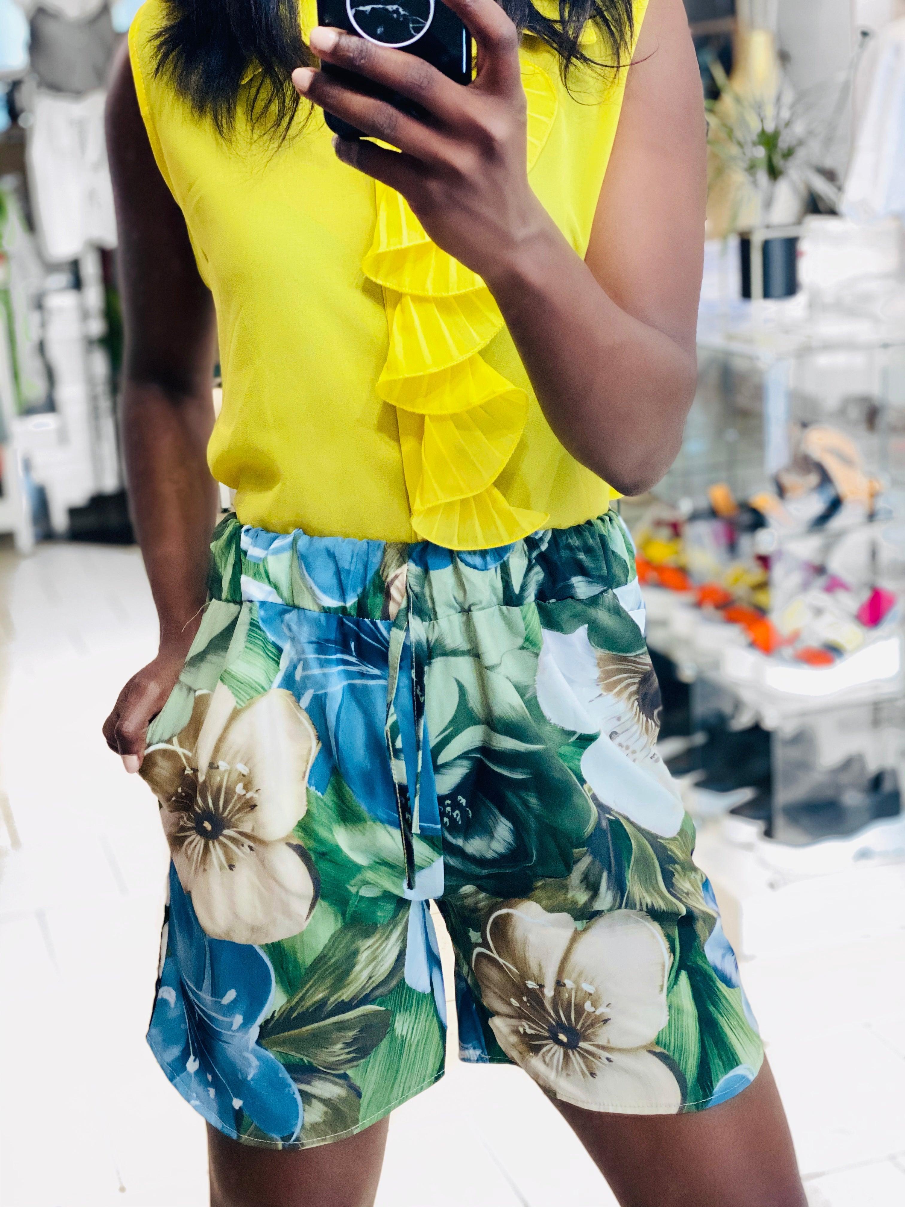 Shorts Imprimé floral - beautifulshop